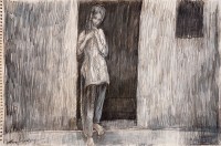 Arsalan Naqvi, 14 x 21 Inch, Charcoal on Paper, Figurative Painting, AC-ARN-204